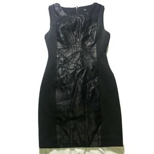 Gracia Vegan Faux Leather Sleeveless‎ Bodycon Dress